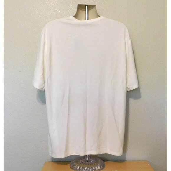 Murano Tee Shirt Mens XL White Short Sleeve Lightweight Micro Waffle Texture - Picture 4 of 5